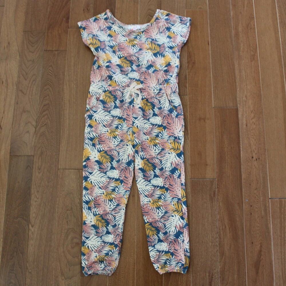 Dot Dot Smile Short Sleeve Jumpsuit Romper Jogger Style Palm Print 7